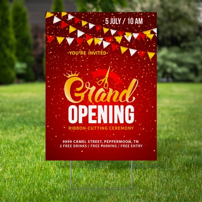 Yard Signs 18" wide x 24" tall